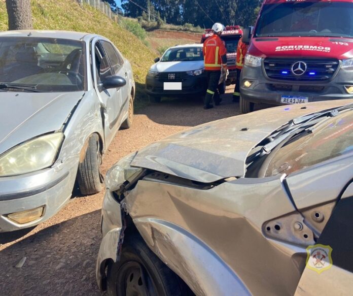 Um ferido em acidente na estrada da Linha Rio Bugre