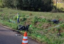 Motociclista morre em e acidente entre Ibiam e Campos Novos