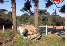 Idoso fica ferido após capotamento em Campos Novos