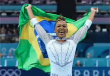 Rebeca Andrade é indicada ao Oscar do Esporte