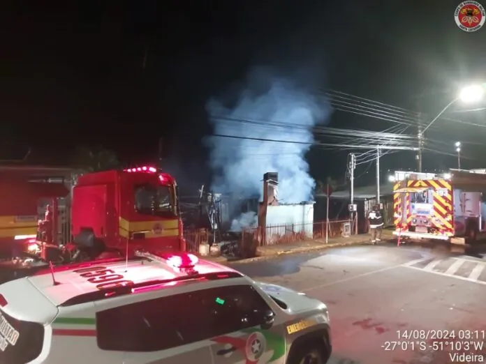 Incêndio deixa duas vítimas fatais em Videira