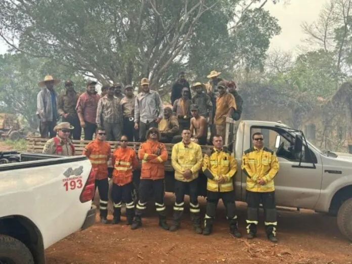 Bombeiros de SC salvam brigadistas presos nas queimadas