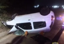 Capotamento, colisão e incêndio em residência são registrados em Caçador