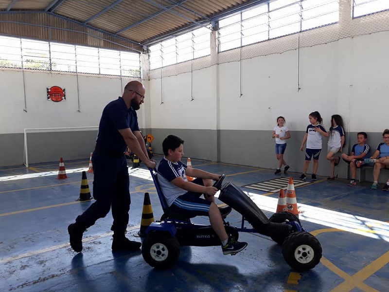Guarda Municipal de Caçador retoma a Escolinha de Trânsito