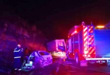 Fraiburguense morre carbonizado após colisão entre carro e caminhão na BR-282