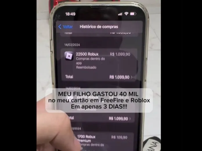 Menino de 8 anos gasta R$ 40 mil em Free Fire e Roblox
