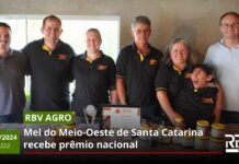 RBV Agro 222: Mel do Meio-Oeste de SC recebe prêmio nacional