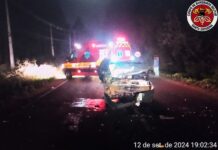 Colisão entre carro e trator interrompe a SC-135 em Rio das Antas