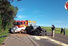 Homem e mulher morrem em acidente em Campos Novos