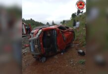 Motorista fica ferido após capotamento em Lebon Régis