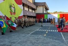 2ª Companhia de Polícia Militar de Videira celebra 18 anos com homenagens