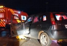 Acidente na BR-282 mobiliza socorristas e deixa um ferido