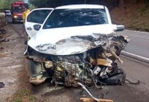 Grave acidente na BR-470 deixa duas crianças feridas