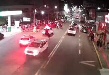 Polícia encerra festa de torcedores após confusão em Caçador