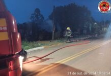 Incêndio destrói casa em Lebon Régis