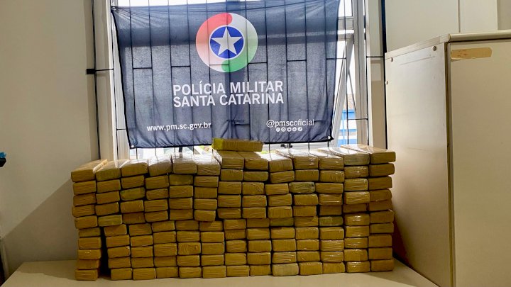 Mais de 120 kg de maconha são apreendidos em Porto União