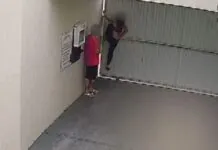 Casal é flagrado pulando muro de motel para fugir sem pagar