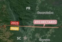 SC pode ganhar 490 hectares com ajuste de divisa com Paraná