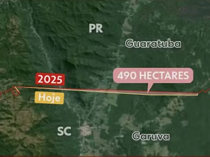 SC pode ganhar 490 hectares com ajuste de divisa com Paraná