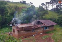 Incêndio em edificação mobiliza Corpo de Bombeiros em Videira