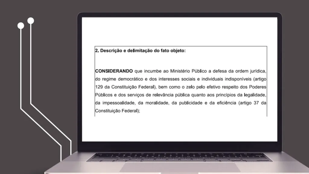 Trecho de documento do MP