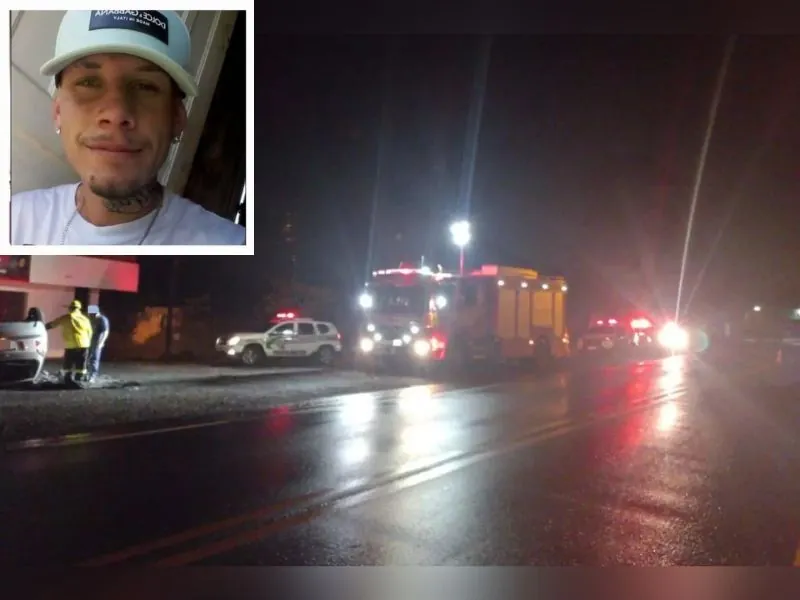 Jovem morre após carro sair da pista e capotar em Canoinhas