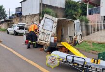 Motorista fica ferido em colisão no bairro Figueroa