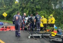 Grave acidente deixa três mortos e bloqueia rodovia por três horas