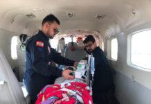 Paciente catarinense é repatriado com apoio de aeromédico do SAMU