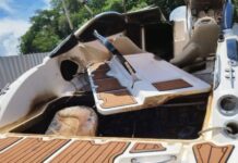 Explosão em lancha deixa dois feridos no Oeste de SC