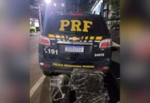 PRF apreende 130 kg de maconha após perseguição em Joaçaba