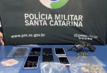 Drogas e armas são apreendidas em Lebon Régis