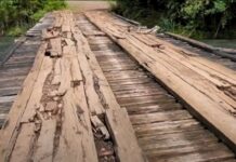 Autoridades falam sobre a situação da ponte na divisa entre Macieira e Caçador