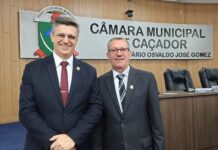 Alencar e Fically tomam posse em Caçador para gestão 2025/2028