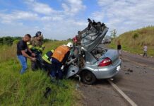 Jovem de 24 anos morre em colisão frontal na SC-283, em Concórdia