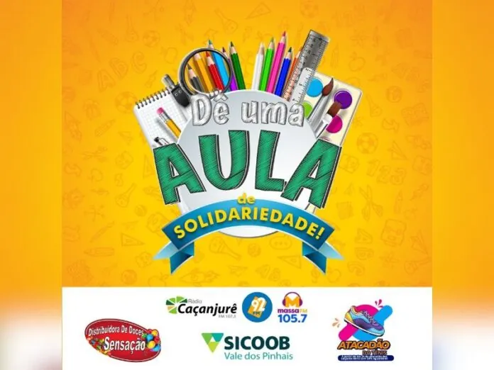 Campanha “Dê uma aula de solidariedade” arrecada material escolar em Caçador