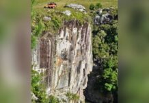 Homem cai de 10 metros na ‘Garganta do Diabo’ e sobrevive