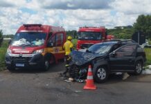 Dois feridos em acidente no entroncamento de rodovias