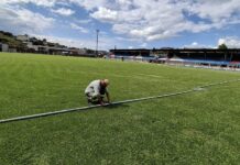 Praças esportivas de Caçador recebem manutenção