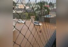 Caçador registra pontos de alagamento com a chuva de quinta-feira