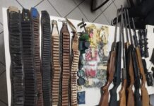 Muitas armas e munições apreendidas em Erval Velho