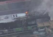 Avião de pequeno porte cai em avenida de SP e atinge ônibus