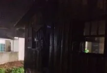Casa de madeira é alvo de incêndio em Campos Novos