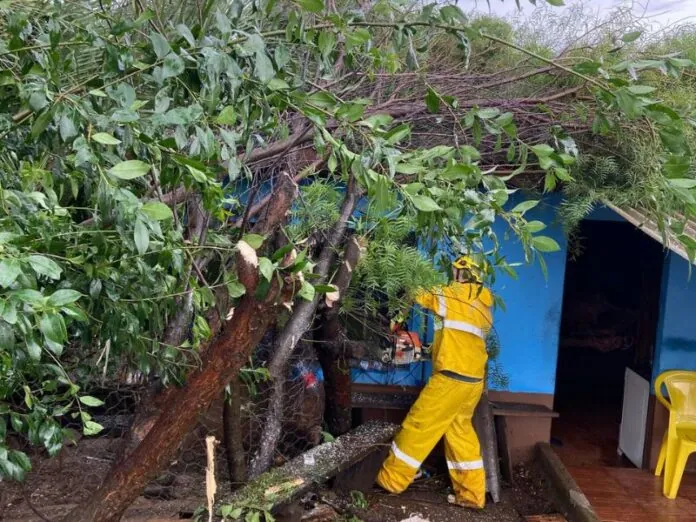 Mais de 50 famílias são afetadas por tempestade e vendaval em Monte Carlo