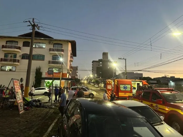 Motociclista fica ferido em acidente em Fraiburgo