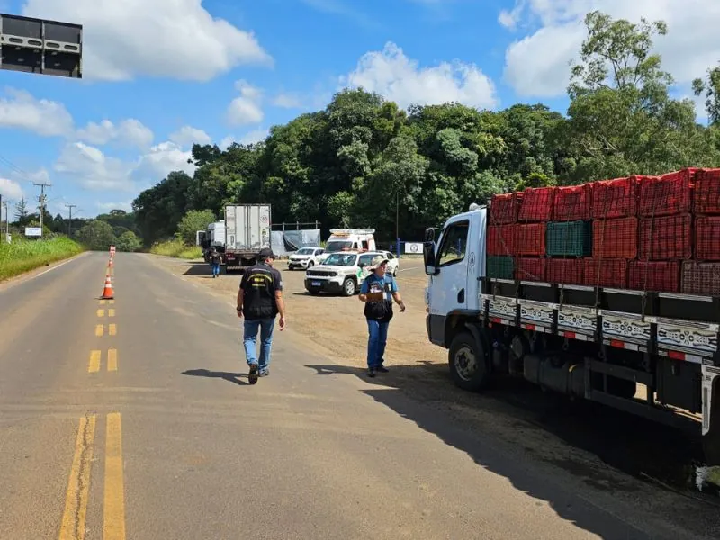 Cidasc realiza fiscalização de trânsito agropecuário em Caçador