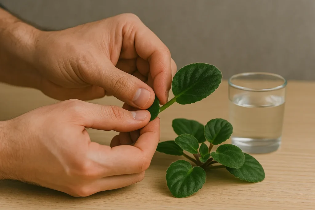 Como fazer mudas de violeta-africana na água em 4 passos fáceis