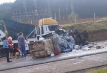 Acidente com dois mortos na SC-350 em Caçador