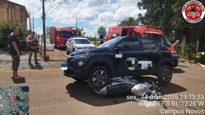 Acidentes deixam feridos nesta sexta-feira em Campos Novos