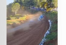 Piloto sofre acidente impressionante durante Campeonato em Joaçaba